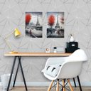 Ver imagem 2 de Kit 2 Placas Decorativas de Parede Paris 18x27cm