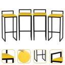 Ver imagem 1 de Kit 4 Banqueta Quadrada Preta para Balcão Ilha Cozinha Gourmet Bancada Piscina Bares Àrea de Lazer