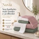 Ver imagem 5 de Jogo de Toalhas Karsten Nuvia 4 Peças Banho e Rosto 100% Algodão Fio Penteado