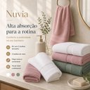 Ver imagem 4 de Jogo de Toalhas Karsten Nuvia 4 Peças Banho e Rosto 100% Algodão Fio Penteado