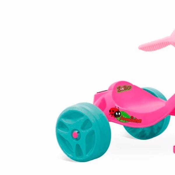 Triciclo Bandeirante Zootico Passeio e Pedal Joaninha - Rosa