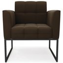 Ver imagem 6 de Poltrona Base Industrial Preto Kit 2 Ana Suede Marrom - Ibiza
