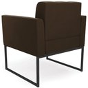 Ver imagem 7 de Poltrona Base Industrial Preto Kit 2 Ana Suede Marrom - Ibiza