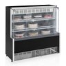 Vitrine Refrigerada Confeitaria Dupla Função GPEA-140R PR Preta Linha Aurora Vidro Reto Gelopar 1 - 1