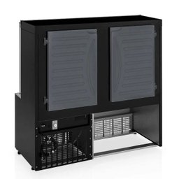 Vitrine Refrigerada Confeitaria Dupla Função GPEA-140R PR Preta Linha Aurora Vidro Reto Gelopar 1 - 2