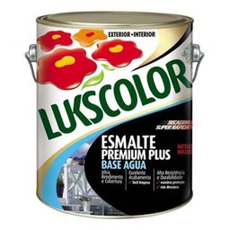 Tinta Esmalte Brilhante Base Água Preto 3.600l Lukscolor - 1