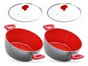 Ver imagem 1 de Conjunto de Panelas Polishop Flavorstone Family 4 PEÇAS28CM Vermelho