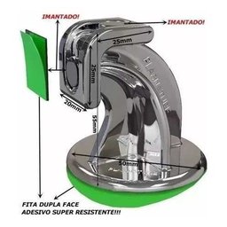 Trava Portas Adesivo Smartfix Cromado - 2