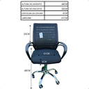 Ver imagem 5 de Cadeira Secretaria Modelo Confort com Pês em Inox e Rodinhas Preto