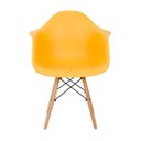 Ver imagem 3 de Kit 2 Cadeiras Charles Eames Eiffel com Braço Amarelo Polipropileno Cozinha Área de Lazer Recepção