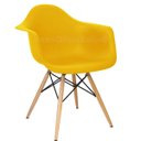 Ver imagem 5 de Kit 2 Cadeiras Charles Eames Eiffel com Braço Amarelo Polipropileno Cozinha Área de Lazer Recepção