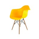 Ver imagem 4 de Kit 2 Cadeiras Charles Eames Eiffel com Braço Amarelo Polipropileno Cozinha Área de Lazer Recepção