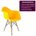 Ver mais imagens de Kit 2 Cadeiras Charles Eames Eiffel com Braço Amarelo Polipropileno Cozinha Área de Lazer Recepção