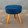 Puf, Puff Banco Para Sala Pé Palito  Azul Marinho 50 Cm Altura - 2
