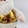 Papai Noel Branco Dourado Natal 50x23x11cm Enfeite Luxo - 7