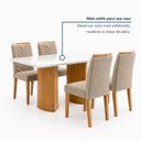 Ver mais imagens de Conjunto Sala de Jantar 4 Lugares Retangular Tampo Vidro MDF 120x80cm Mesa Isla e Cadeiras Carol