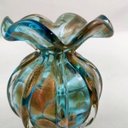 Ver imagem 4 de Murano Trouxinha Azul Céu Vaso 11cm Decoração Vasinho P