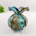 Ver imagem 2 de Murano Trouxinha Azul Céu Vaso 11cm Decoração Vasinho P