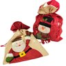 Saco de Presente Decor Natal Papai Noel Vermelho 64x44cm 2pç - 1