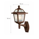 Ver imagem 2 de Kit 2 Arandelas Parede Marrom Colonial Clássica Termoplástico Suporte Inferior Dital Espaço