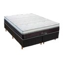 Ver imagem 1 de Cama Box Queen: Colchão Molas Polar Superlastic Serenatta + Base CRC Rústico Black(158x198)