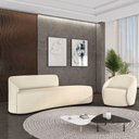 Ver imagem 2 de Sofá 4 Lugares Orgânico 220cm Morgan e Poltrona Lua Linho Bege D03 - D'Rossi