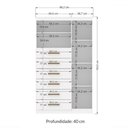 Ver imagem 4 de Cômoda Califórnia 1 Porta 6 Gavetas Branco - Pnr Móveis