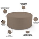 Ver imagem 3 de Puff Redondo Orgânico para Living 90cm Lola W01 Bouclê Bege - Lyam Decor