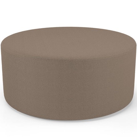 Puff Redondo Orgânico para Living 90cm Lola W01 Bouclê Bege - Lyam Decor