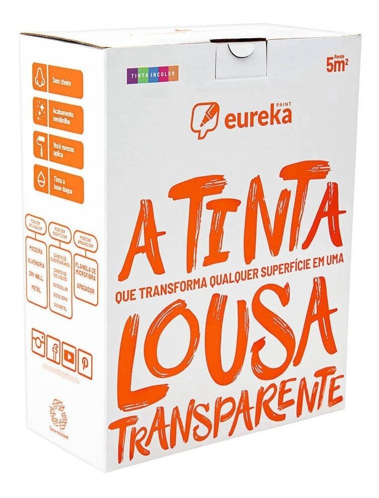 Tinta Lousa Transparente Eureka Paint Rende 5m² - 1