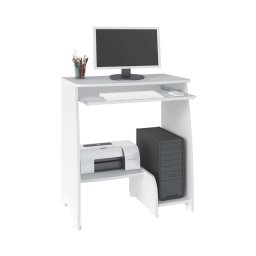 Mesa para Computador Pixel com 3 Prateleiras Branco - Artely - 1