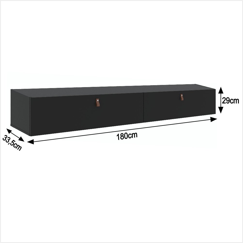 Rack Suspenso para Tv até 70 Polegadas 2 Portas Grécia 180cm - 4