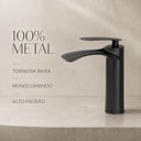 Ver imagem 2 de Torneira de Banheiro Lavabo Grécia Monocomando Quente e Fria Preto Goldenx