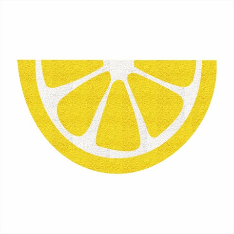 Tapete Capacho da Fruta Limão Siciliano 70x40 Cm no Formato.