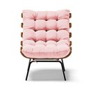 Ver imagem 3 de Poltrona Costela Suede Rosa Bebê - D'Rossi