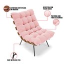 Ver imagem 6 de Poltrona Costela Suede Rosa Bebê - D'Rossi