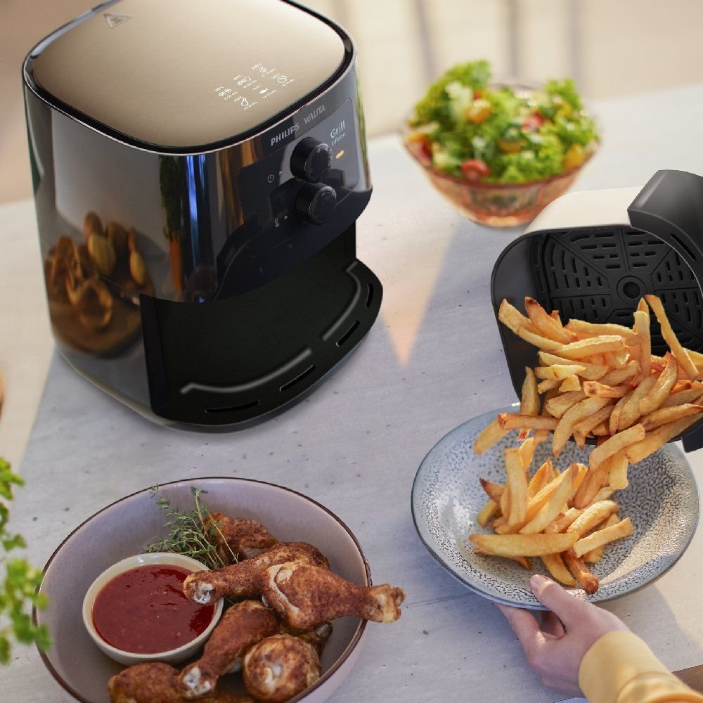 Fritadeira Elétrica Philips Walita Grill Edition Preta 1400w 4,1l 127v Hd9202/91 - 6