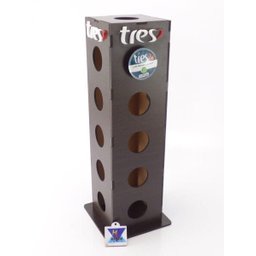 Porta Cápsulas Torre Três Corações Madeirado 21 Cáps - 1