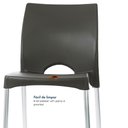 Ver imagem 3 de Cadeira de Jantar Boston Empilhável Pés de Aluminio Garden Life Cor Preto