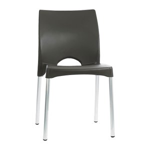 Cadeira de Jantar Boston Empilhável Pés de Aluminio Garden Life Cor Preto