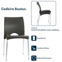 Ver imagem 2 de Cadeira de Jantar Boston Empilhável Pés de Aluminio Garden Life Cor Preto