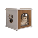 Ver imagem 2 de Mesa de Cabeceira Pet Casinha Cachorro Gato Madeira MDF:Castanho