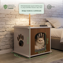 Ver imagem 3 de Mesa de Cabeceira Pet Casinha Cachorro Gato Madeira MDF:Castanho