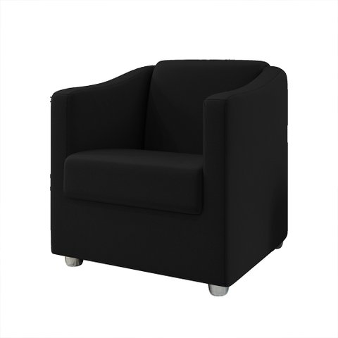 Poltrona Decorativa Tati Sala Recepção Escritório Salão de Beleza Clinica Consultório Quarto Suede P