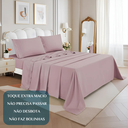 Ver imagem 4 de Conjunto Casal Queen Size Imperiale Algodão Toque Super Macio:rosa