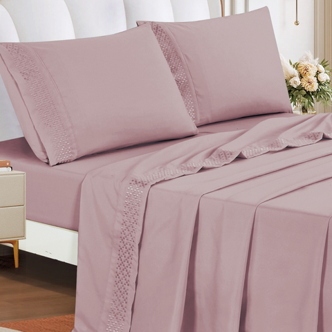 Conjunto Casal Queen Size Imperiale Algodão Toque Super Macio:rosa
