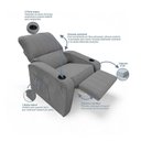 Ver imagem 5 de Poltrona Reclinável Sofia Veludo Cinza Grafite com Porta Copos Loja Sheep