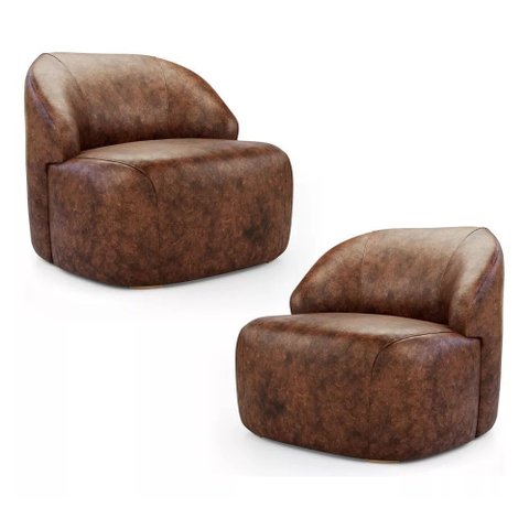 Kit 2 Poltronas Organica Eloa Modena Whisky - Londrilar