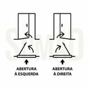 Ver imagem 7 de Kit Porta de Madeira Lisa Amescla Batente Pinus 9 cm com Fechadura Lado Esquerdo 210 x 82 Somad