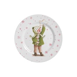 Conjunto com 6 Pratos de Sobremesa Sweet Christmas Natal Ø21cm Alleanza Cerâmica - 1